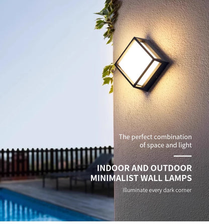 Led Outdoor Wall Light Waterproof IP66 Motion Sensor Led Outdoor Lighting Porch Lights Balcony Garden Lights Outdoor Wall Lamp