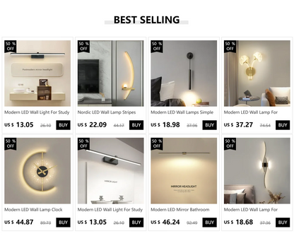 Modern LED Wall Lamp for Living Room TV Sofa Lobby Background  Bedroom Bedside Wall Lights Indoor Sconce Decor Lighting Fixture