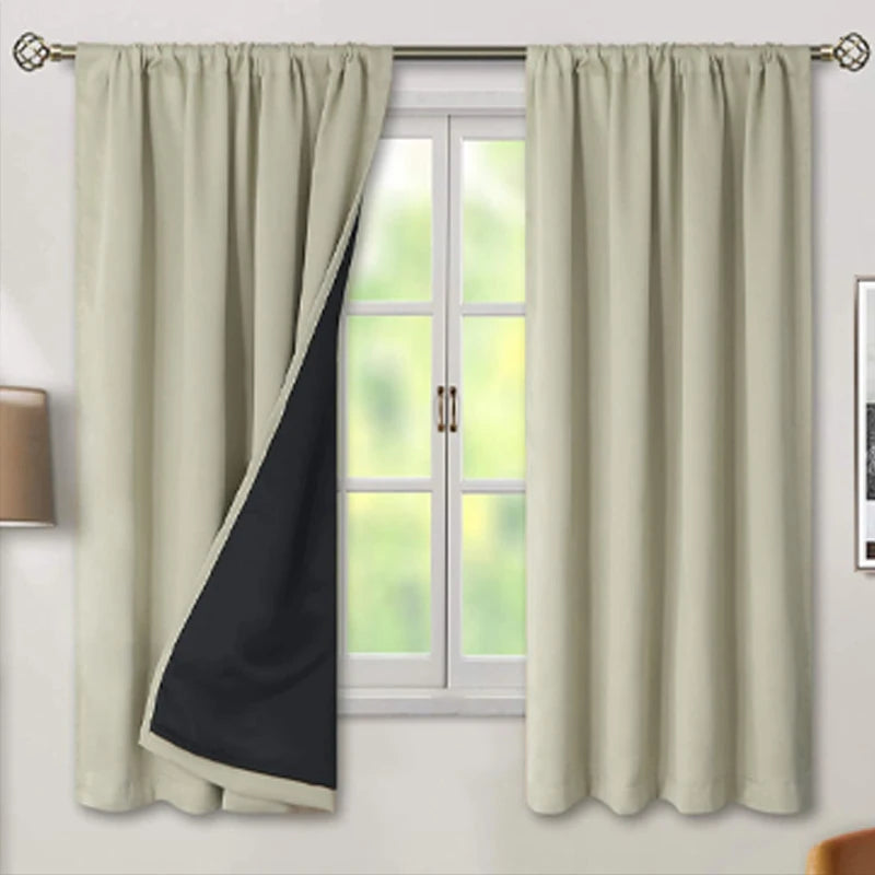 High Shade Waterproof Heat Insulation Indoor Outdoor Curtains Door Curtains Decoration Home Garden