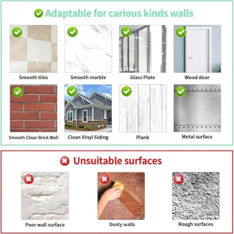 Big Size Hooks Heavy Duty Waterproof Adhesive Wall Hooks Nail-Free Transparent Waterproof Hooks for Kitchen Bathroom