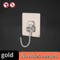 Big Size Hooks Heavy Duty Waterproof Adhesive Wall Hooks Nail-Free Transparent Waterproof Hooks for Kitchen Bathroom
