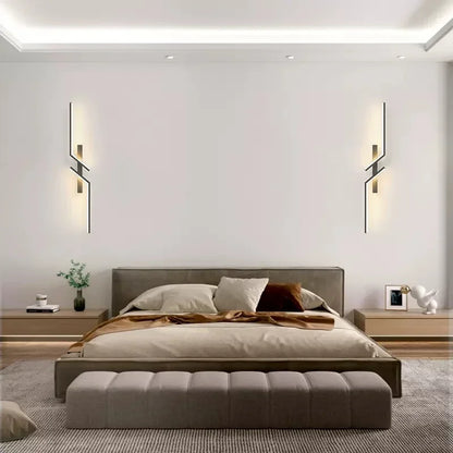 Modern LED Wall Lamp for Living Room TV Sofa Lobby Background  Bedroom Bedside Wall Lights Indoor Sconce Decor Lighting Fixture