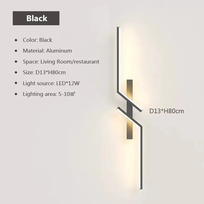 Modern LED Wall Lamp for Living Room TV Sofa Lobby Background  Bedroom Bedside Wall Lights Indoor Sconce Decor Lighting Fixture