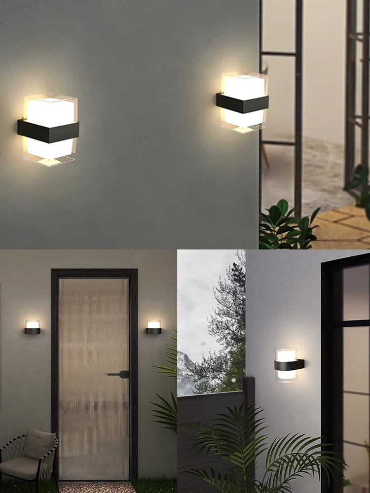 Led Outdoor Wall Light Waterproof IP66 Motion Sensor Led Outdoor Lighting Porch Lights Balcony Garden Lights Outdoor Wall Lamp
