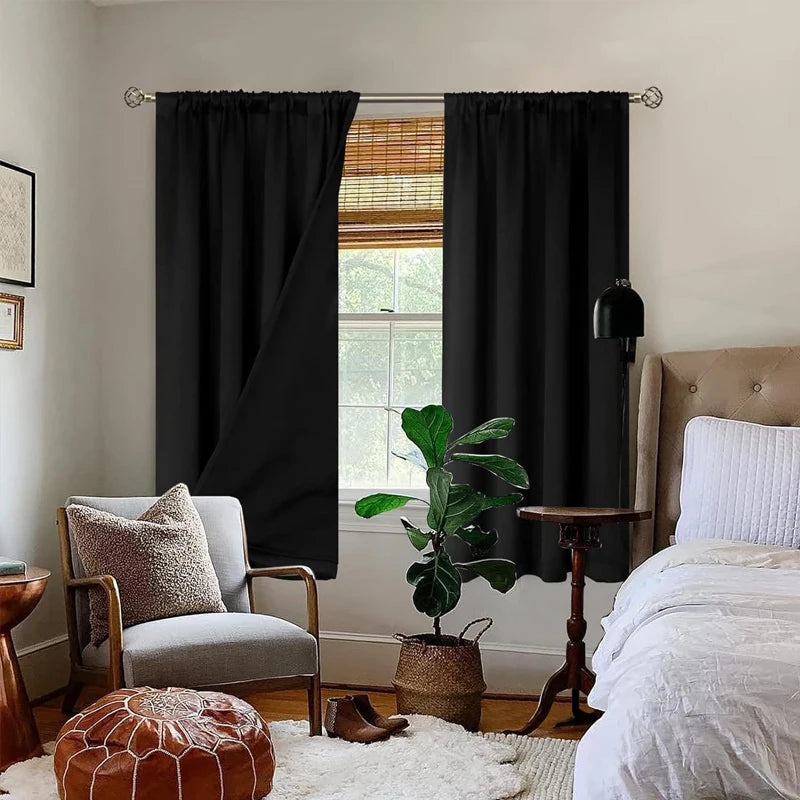 High Shade Waterproof Heat Insulation Indoor Outdoor Curtains Door Curtains Decoration Home Garden