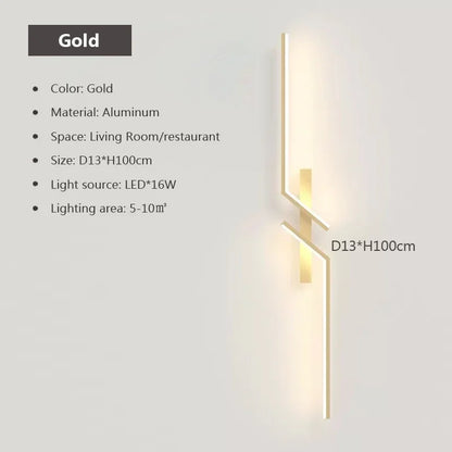 Modern LED Wall Lamp for Living Room TV Sofa Lobby Background  Bedroom Bedside Wall Lights Indoor Sconce Decor Lighting Fixture
